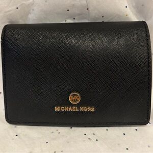 Michael Kors black textured wallet